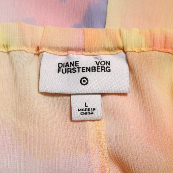 DVF for Target Sunset Print Sheer Pajama Shorts Pull On Lounge Sleep Size L - Picture 6 of 8